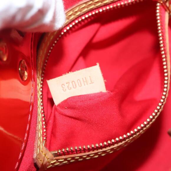 LOUIS VUITTON Monogram Vernis Reade PM Hand Bag Red Rouge M91088 - Picture 13 of 13
